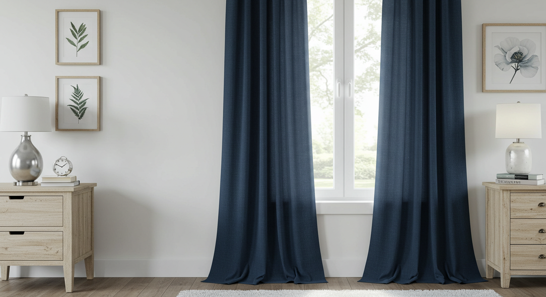 Elevate Your Space with Navy Blue Curtains: A Timeless Touch of Modern Farmhouse Elegance