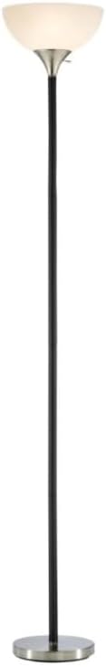 LYTIO Floor Lamps for Living Room, 71-Inch, 150W Incandescent Shade Cup for Warm Light, 3-Way Rotary Switch for Ease of Use, Satin Nickel Base