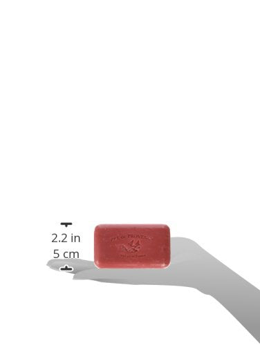 Pre de Provence Artisanal Soap Bar, Natural French Skincare, Enriched with Organic Shea Butter, Quad Milled for Rich, Smooth & Moisturizing Lather, Raspberry, 5.3 Ounce