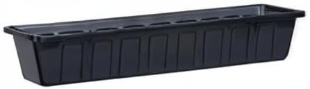 Poly-Pro Plastic Flower Box Planter, Black, 30-Inch