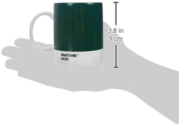 Pantone Porcelain Mugs 375 ml, Porcelain, Dark Green 3435, 8.4 x 8.4 x 12.1 cm, 101033435