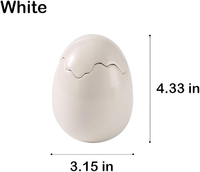 Easter Eggs Scented Candle,Natural Soy Wax, Creative Ceramic Eggshell, Aromatherapy Candle Gift Set, Candlestick Fragrance Gift Decoration (White)