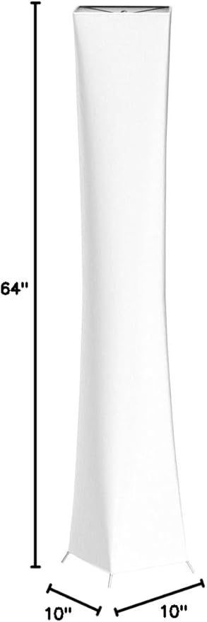 chiphy Floor Lamp, 64" Tall Dimmable and RGB Color Changing LED Smart Bulbs White Fabric Shade, with Remote Control, Standing Lamp for Living Room, Bedroom Play Room