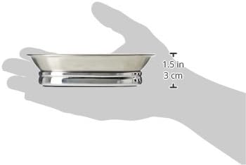 iDesign York Metal Soap Saver, Holder Tray for Bathroom Counter, Shower, Kitchen, 4" x 5.5" x 1.5", Brushed Stainless Steel
