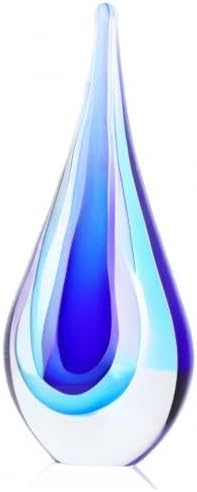 DOVDOV Hand-Blown Glass Sculpture, Unique Mediterranean Decorative Glass, Suitable for Office, Bookshelf, Living Room Coffee Table, Mantelpiece Filling