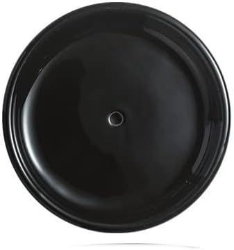Round Self Draining Soap Dish, Small Ceramic Tray, Cute Jewelry Dish, Keep Soap Dry & Bathroom Décor (Black)