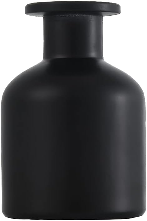 GSHLLO 150 ml Empty Glass Perfume Diffuser Bottle Essential Oil Diffuser Jar Aroma Diffuser Container Fragrance Vase Accessories Black