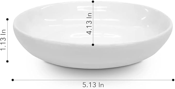 SEDLAV Ceramic Soap Dish, Soap Dish, Soap Holder, Bar Soap Holder, Bathroom Soap Holder (White)