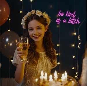 Be Kind Of A B Neon Sign Pink Led Signs for Girls Bedroom Wall Decor Funny Neon Light Sign For Bacelorette Party Club Bar Wedding Preppy Room Decoration Hilarious Women Gifts