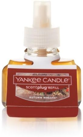 Yankee Candle Fall Fireside Blend Variety Pack - Scent Plug Diffuser Pumpkin Arrangement with Light Sensor, Scent Plug Refill Spiced Pumpkin and Autumn Wreath Variety Pack