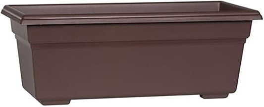 Countryside Flower Box Planter, Brown, 18-Inch