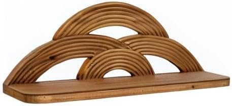 Bloomingville MDF and Wood Arches, Natural Wall Shelf, 24" L x 7" W x 9" H, Brown