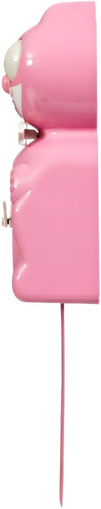 Kit-Cat Klock® Limited Edition Pink Satin kit - Iconic Retro Cat Clock with Moving Eyes and Tail, Battery Operated Wall Clock, Made in USA, Perfect for Home Decor, Mid-Century Modern Clock