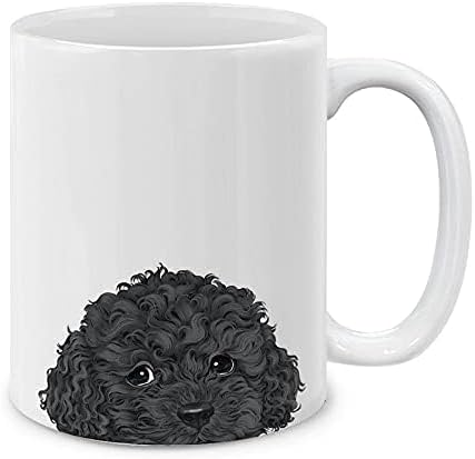 MUGBREW Black Toy Poodle Ceramic Coffee Mug Tea Cup, 11 OZ