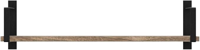 Wallniture Toledo Floating Shelves for Wall, Wall Shelf for Living Room Decor, Kitchen Organization, Bathroom Organizer, Bedrooom Shelves Burnt Set of 2