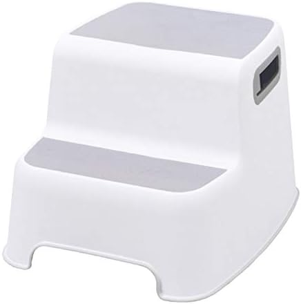Ubbi Wide 2 Step Stool for Kids, Toddler Stool for Toilet Potty Training, Slip Resistant Soft Grip for Safety