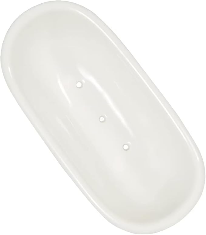 1 Piece 5.7" Aqua Eden Mini Ceramic Clawfoot Double Ended Bathtub Soap Dish Vintage Decortative Soap Dish