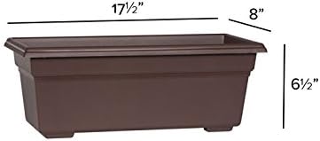 Countryside Flower Box Planter, Brown, 18-Inch