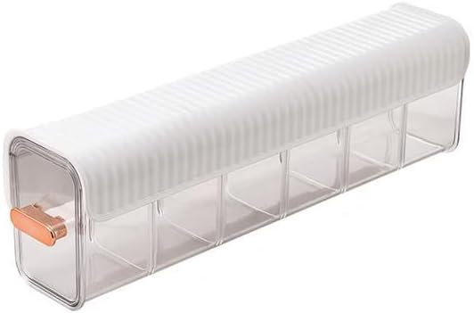 Socks Underwear Wall Mount Drawer Organizer, Switchable 6 Cell Drawer Acrylic Organizers Self-Adhesive Anti Dust Storage Boxes for Clothes Socks Lingerie Underwear Ties (Ivory white)
