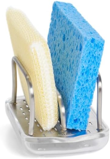 OXO Good Grips Stainless Steel Sponge Holder,Black