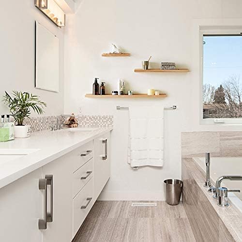 HOMWOO Floating Shelves Natural Wood Wall Shelves Wall Mounted Picture Ledge for Home, Living Room, Bedroom, Bathroom, Office,24 Inches