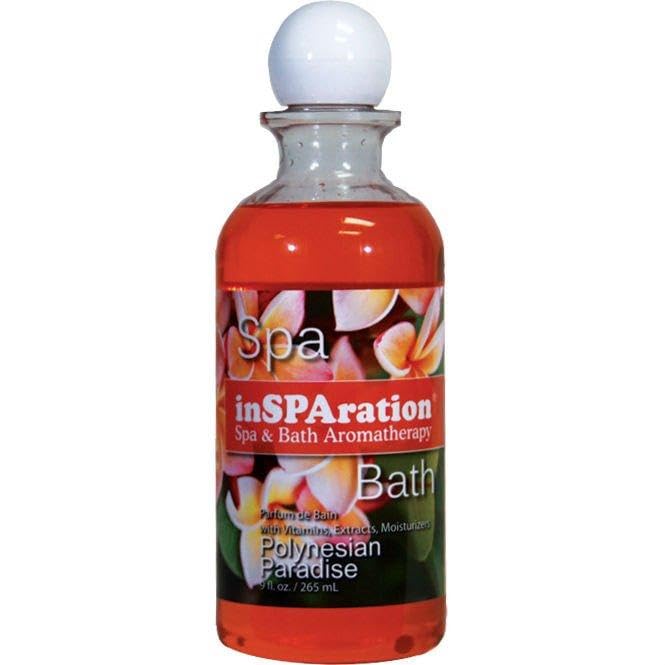 inSPAration Spa and Bath Aromatherapy 123X Spa Liquid, 9-Ounce, Polynesian Paradise, Red
