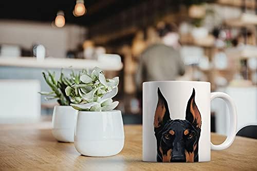 MUGBREW Black Rust Doberman Pinscher Dog Ceramic Coffee Mug Tea Cup, 11 OZ