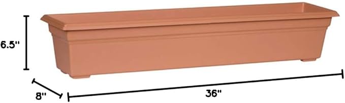 Novelty 16365 Countryside Flower Box Planter, 36-Inch, Terracotta