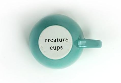 Creature Cups HEDGEHOG Ceramic Cup (11 Ounce, Aqua Green) - Hidden 3D Animal Inside Emerges As You Drink - Holiday and Birthday Drinkware Gift for Coffee & Tea Lovers