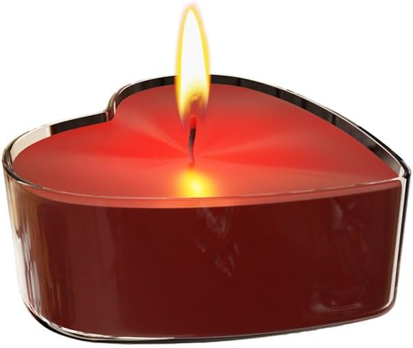 Low-Temperature Massage Candle for Couples - Soy Wax Heart-Shaped Spa Relaxation Gift Set with Lavender Scented Essential Oils