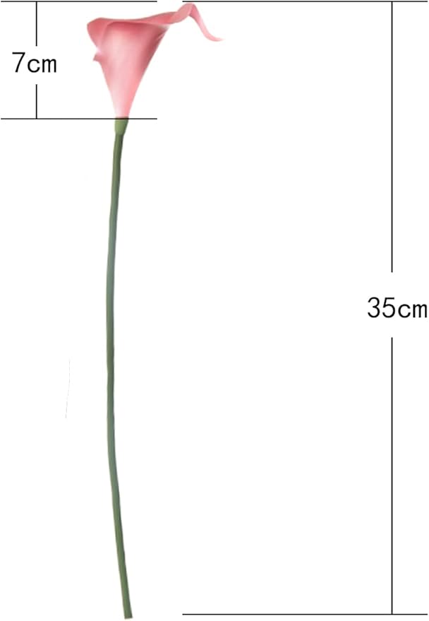 Letjolt Artificial Calla Lily Pink Flowers 12Pcs Fake Flower Bouquet for Home Decoration Wedding Party Decor, Light Pink