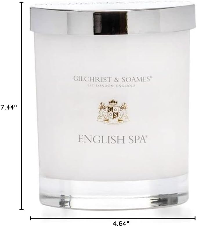 Gilchrist & Soames English Spa Luxury Candle (8oz), Sea Grass, Lemon, and Lily - USA Poured, Coconut Oil and Soy Wax Blend, Cotton Wick