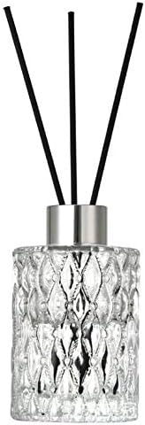 150ML/5oz Clear Glass Diffuser Jars Essential Oil Diffuser Bottle with Silver Cap Home Decoration Fragrance Accessories for DIY Replacement Reed Diffuser Sticks Sets