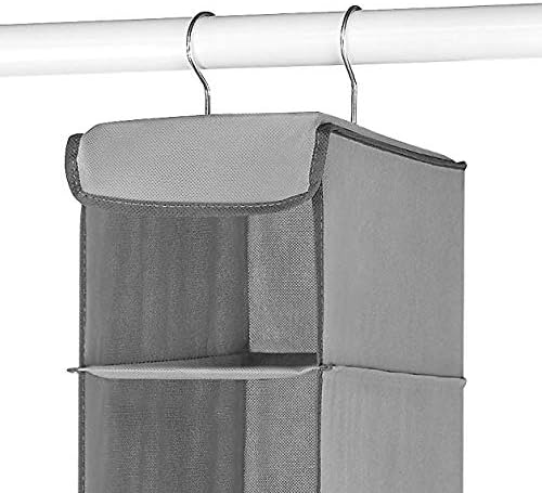 Whitmor Hanging Shoe Shelves - 8 Section - Closet Organizer - Grey