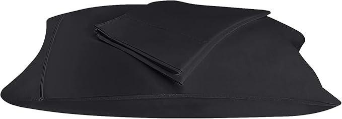 Utopia Bedding Queen Pillow Cases - 2 Pack - Envelope Closure - Soft Brushed Microfiber Fabric - Shrinkage and Fade Resistant Pillow Covers 20 X 30 Inches (Queen, Black)