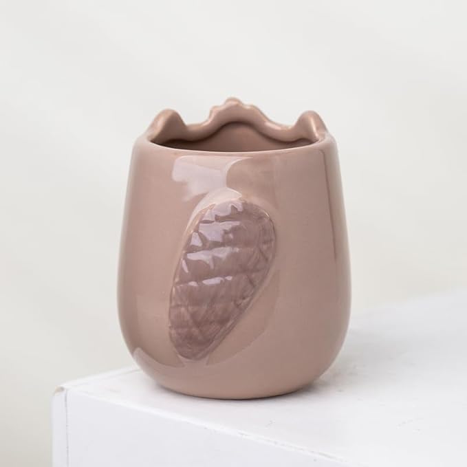 Beaver Animal Ceramic Planter for Indoor and Outdoors, 3 x 3 x 4 in., Cute Hand Painted Designed in Argentina, Convenient Drain Hole
