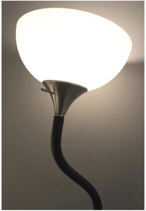 LYTIO Floor Lamps for Living Room, 71-Inch, 150W Incandescent Shade Cup for Warm Light, 3-Way Rotary Switch for Ease of Use, Satin Nickel Base