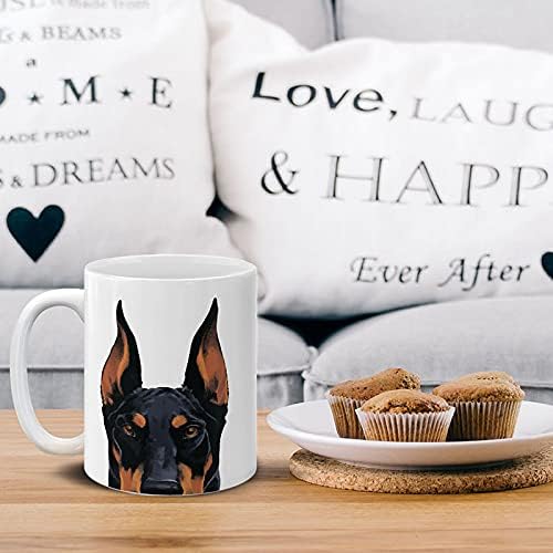 MUGBREW Black Rust Doberman Pinscher Dog Ceramic Coffee Mug Tea Cup, 11 OZ
