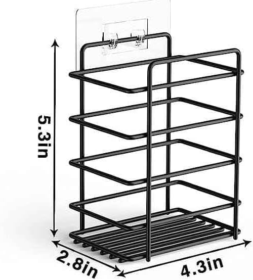 Corner Shower Caddy, 4 Pack Bathroom Organizer with Soap Holder, Brush Holder and 12 Hooks - Rustproof Stainless Steel Shower Shelves - No Drilling Wall Mounted Rack (4 Pack)