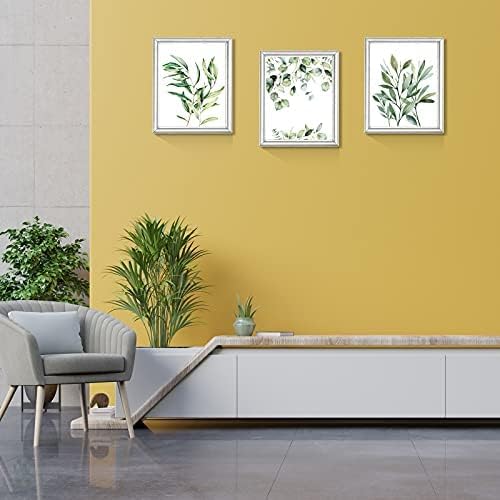 Zonon 9 Pcs Botanical Plant Wall Prints Eucalyptus Wall Decor, 10" x 8" Boho Sage Green Leaves Decoration Posters, Unframed Minimalist Art Prints for Bathroom Living Bedroom Kitchen