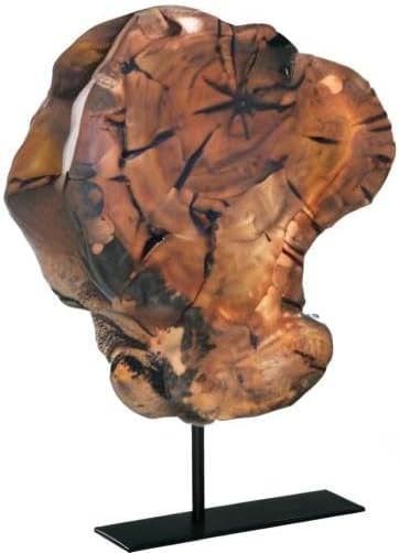 WELLAND Irregular Date Tree Sculpture, Wood Tabletop Sculpture Collectible Decoration for Home Office Decor, Approximate Size Over 7.87 x 7.87 x 1.57 Inches