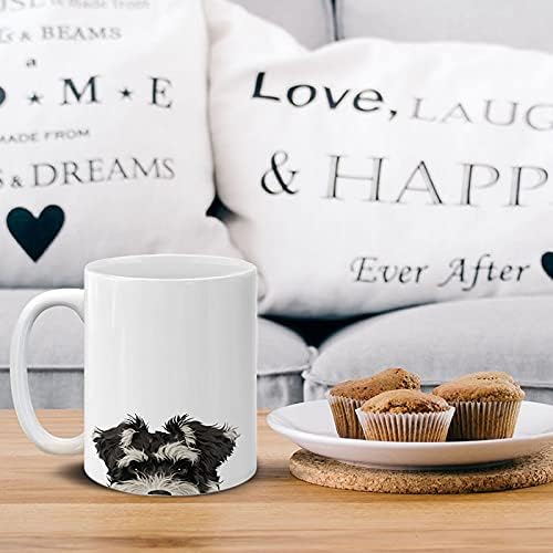 MUGBREW Schnauzer Puppy Dog Ceramic Coffee Mug Tea Cup, 11 OZ