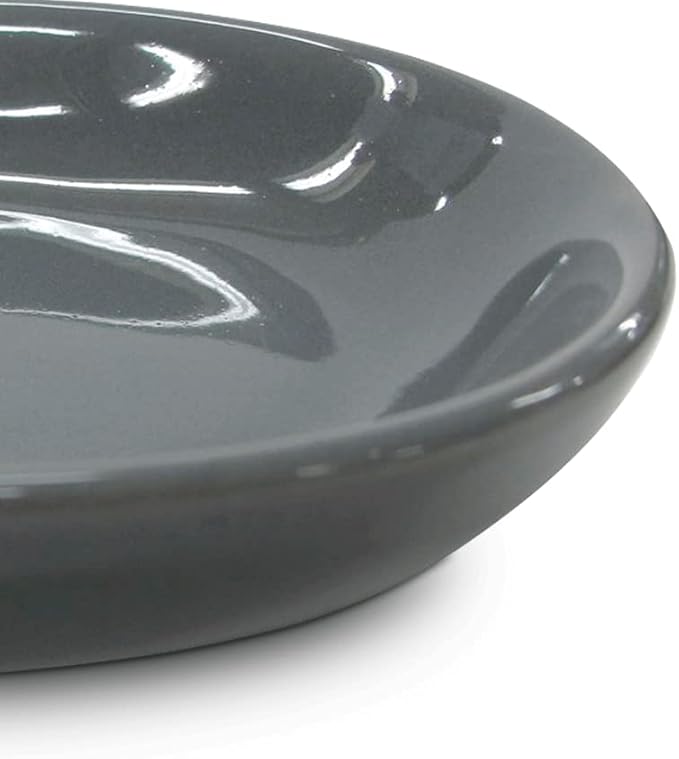 SEDLAV Ceramic Soap Dish, Soap Dish, Soap Holder, Bar Soap Holder, Bathroom Soap Holder (Gray)