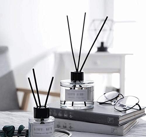 2Pcs 50ml/1.7oz Transparen Empty Glass Diffuser Bottle Clear Refillable Aromatherapy Jar Container Vase Pot Fragrance Accessories for DIY Replacement Reed Diffuser Sets