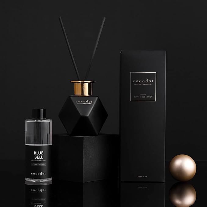 COCODOR Black Golden Reed Diffuser/Healing Fougere/6.7oz(200ml)/Home Decor & Office Decor, Fragrance and Gifts, Aromatherapy, Mother's Day