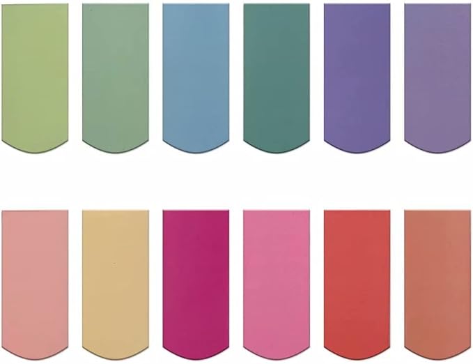 12PCS Magnetic Bookmarks - Magnet Page Markers Page Clips Assorted Book Markers Set for Students Teachers Reading, and Book Lovers