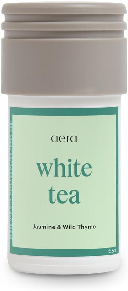Aera Mini Home Fragrance Diffuser and Mini White Tea Scent Refill Bundle - for Rooms 100-500 Sq Ft - Alexa Compatible, Hypoallergenic, Family and Pet Safe, App Controlled