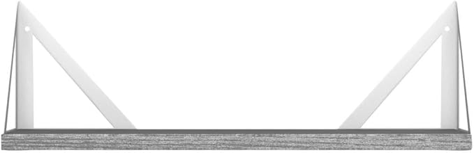 Wallniture Minori Gray Floating Shelves for Wall, Bathroom Shelves Over The Toilet Storage, Wood Wall Shelf for Bedroom, Living Room, Kitchen, Set of 3