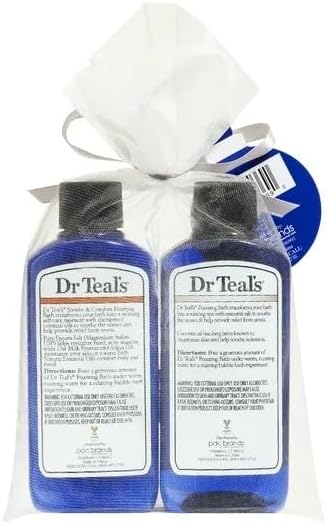 Dr Teal's Foaming Bath with Pure Epsom Salt Gift Set, Coconut Oil and Soothe & Comfort, 3 Fl Oz Each