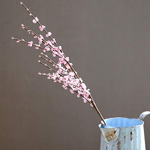 10 Pcs 29.5" Long Jasmine Artificial Flowers Fake Flowers Dry Branches for Mother's Day Home Office DIY Floral Art Plant Wedding Table Centerpieces Restaurant Vase Decoration (Macaron Pink)